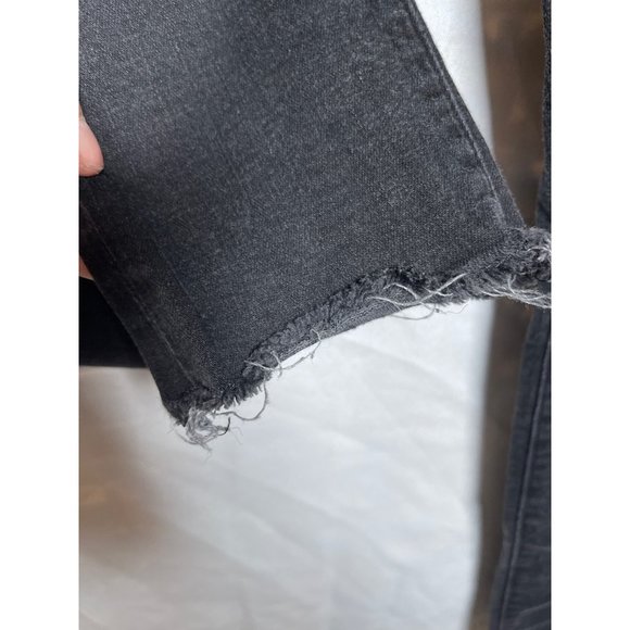 FRAME Empire "Le Skinny de Jeanne" Ripped Distressed Black Size 28 - Picture 4 of 8